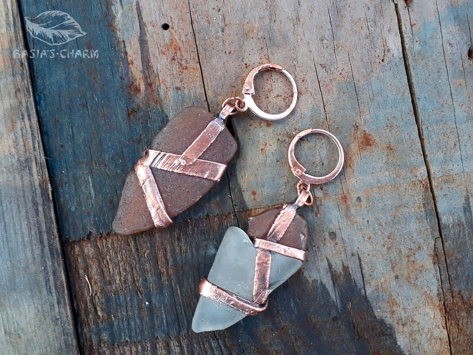 Natural Sea Glass Earrings - Image 5