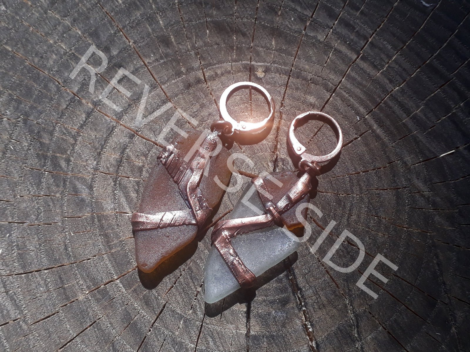 Natural Sea Glass Earrings - Image 7