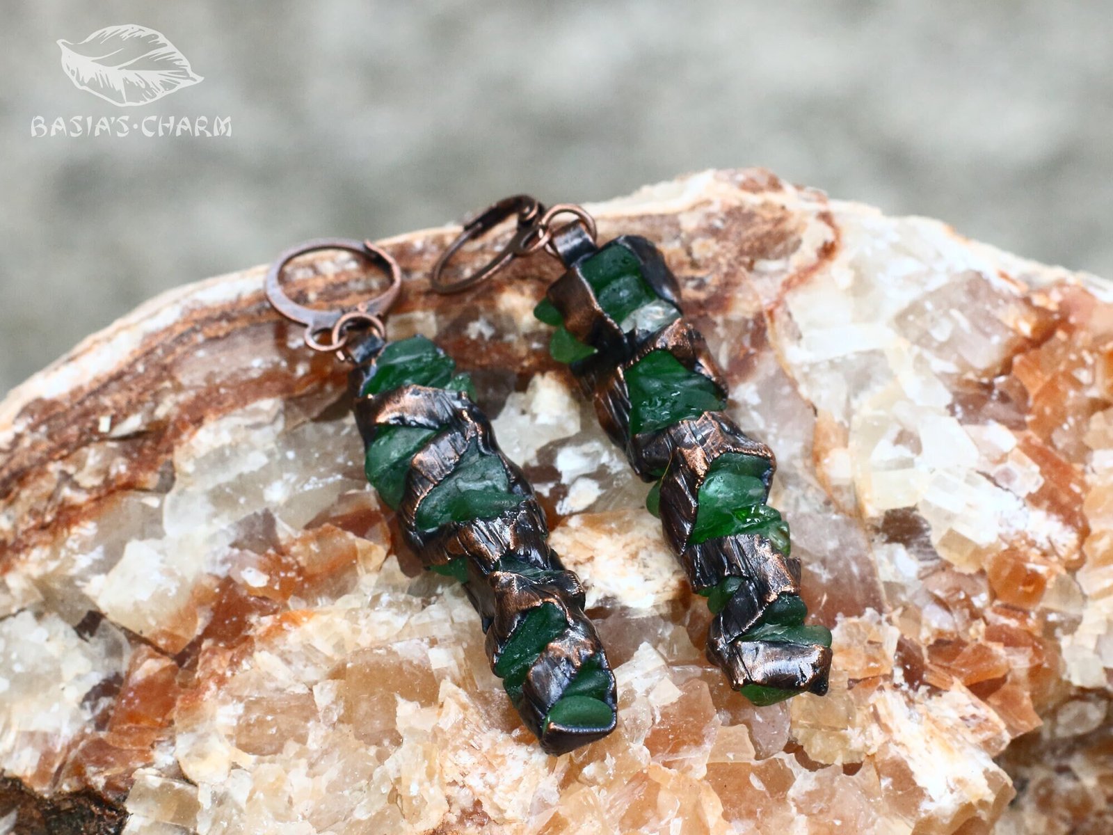 Natural Sea Glass Earrings