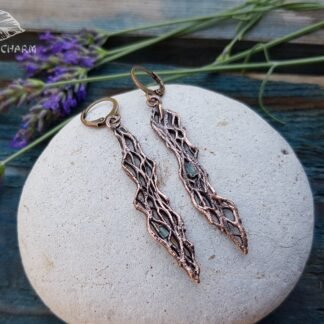 Cactus skeleton with tourmaline earrings Soul Cathcer