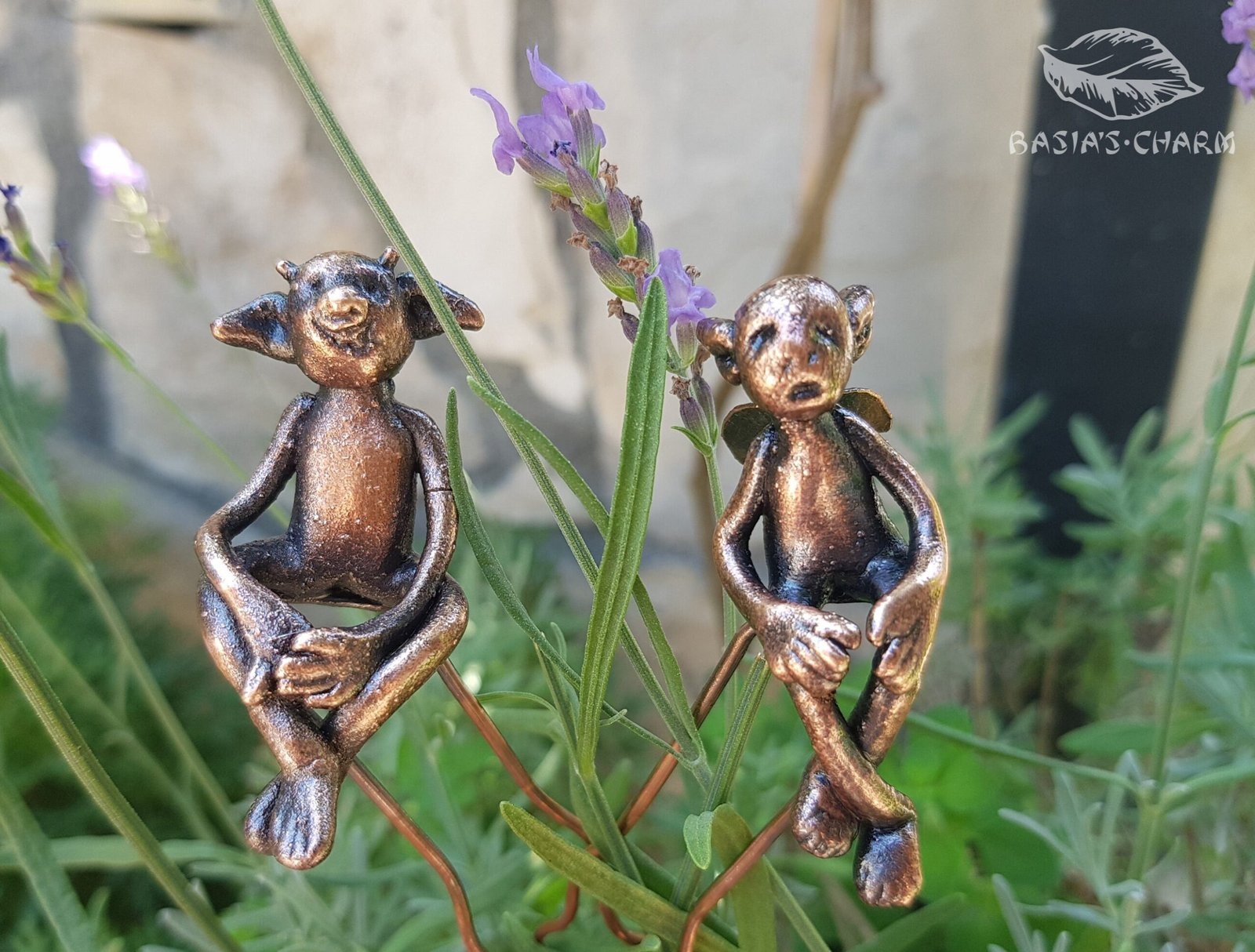 Hair forks Angel and Imp. Paired decoration for hair