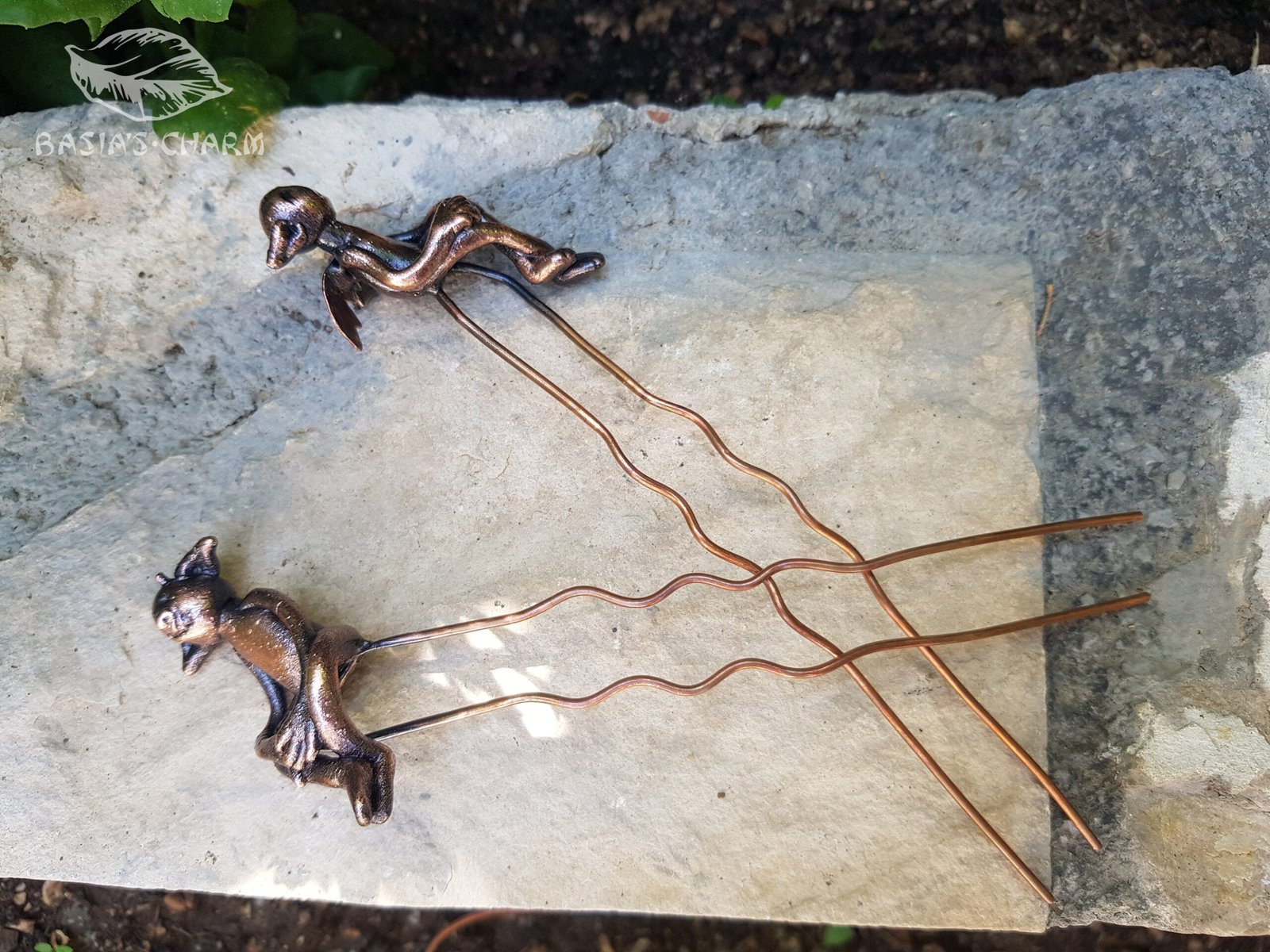 Hair forks Angel and Imp. Paired decoration for hair - Image 3