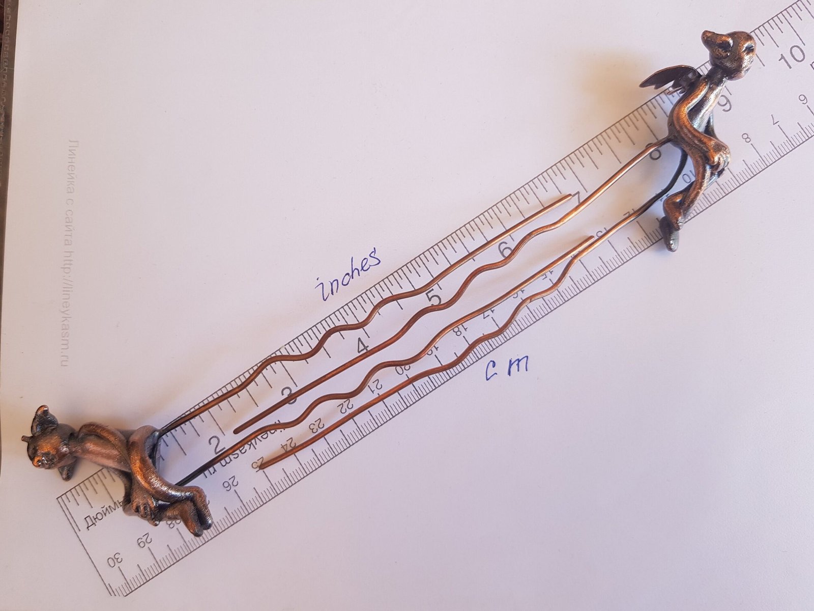 Hair forks Angel and Imp. Paired decoration for hair - Image 8