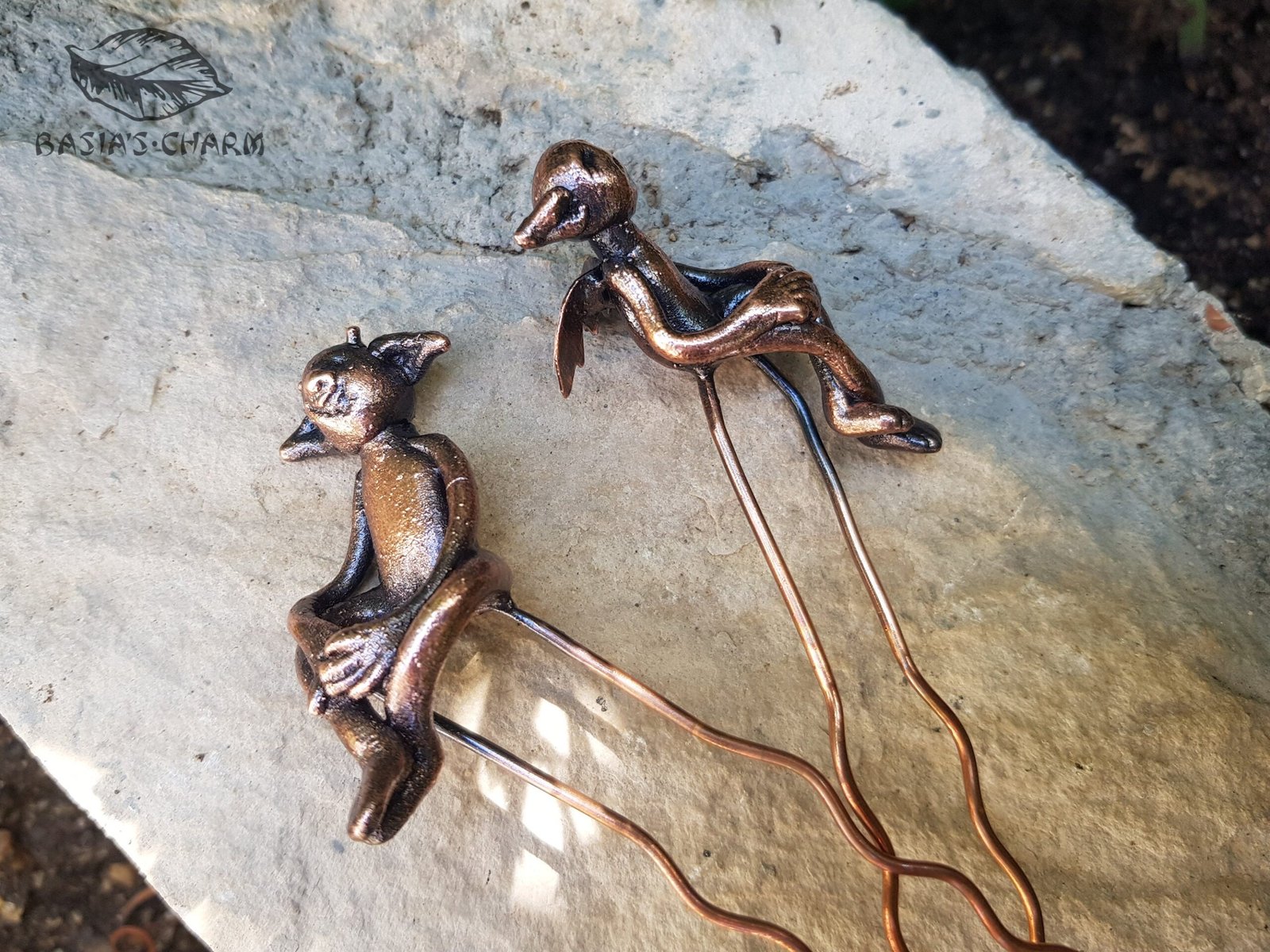 Hair forks Angel and Imp. Paired decoration for hair - Image 9