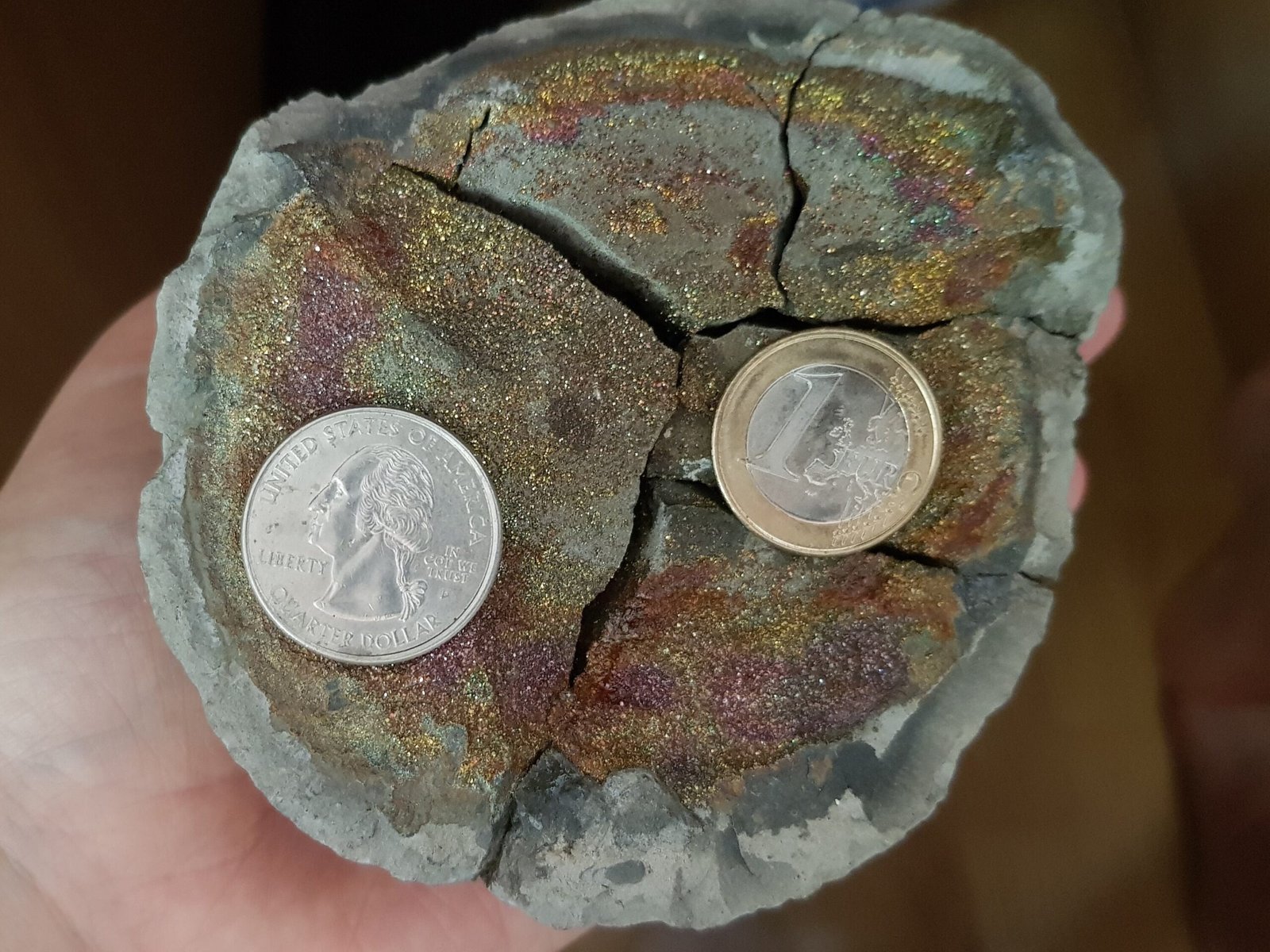 Rainbow Pyrite in nodule 1.1 lbs - Image 5