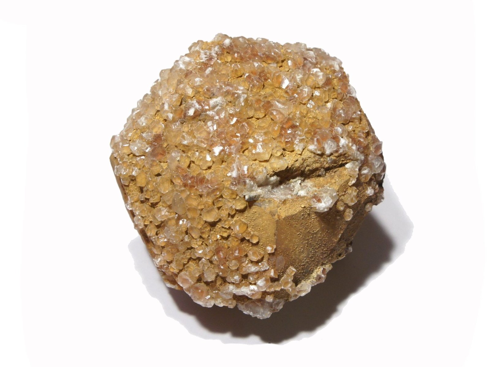 Calcite crystals on the big calcite crystal