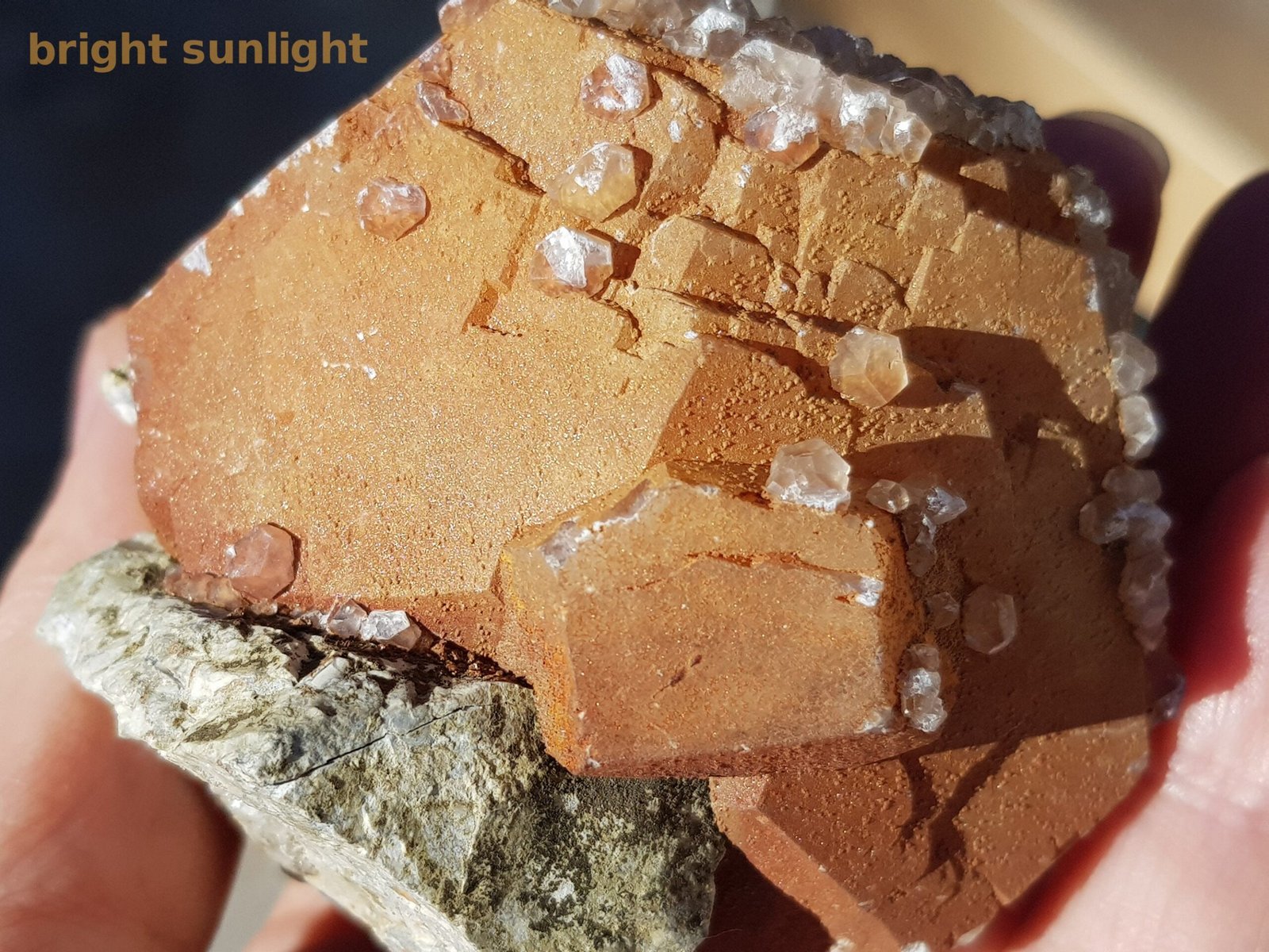 Calcite crystals on the big calcite crystal - Image 2