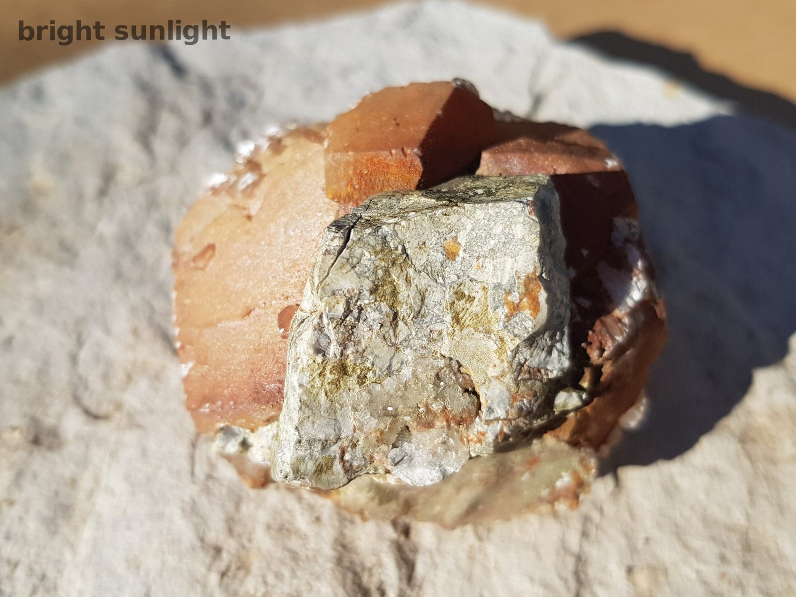 Calcite crystals on the big calcite crystal - Image 6