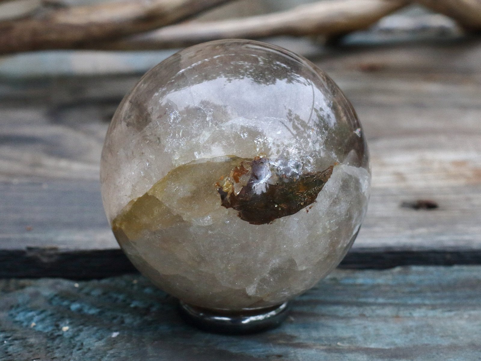 Smoky quartz with goethite - Image 2