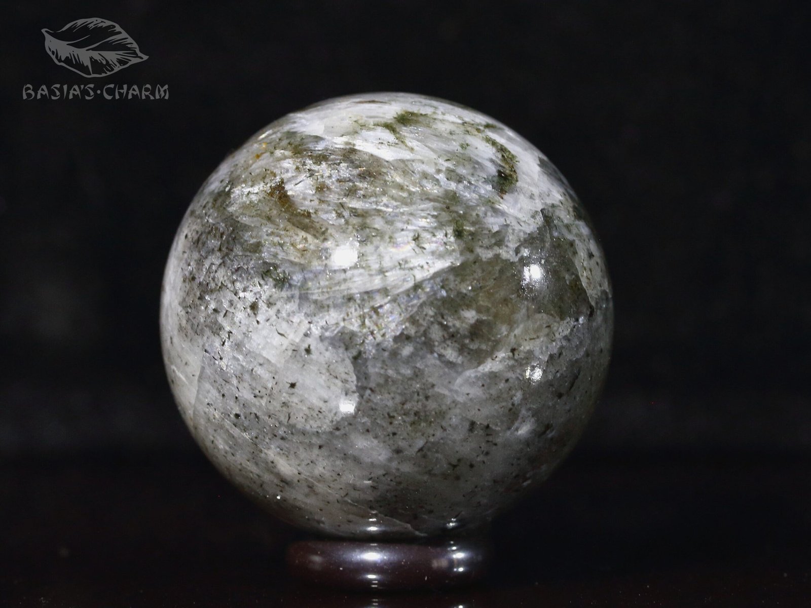 Natrolite with aegirine crystals spere - Image 2