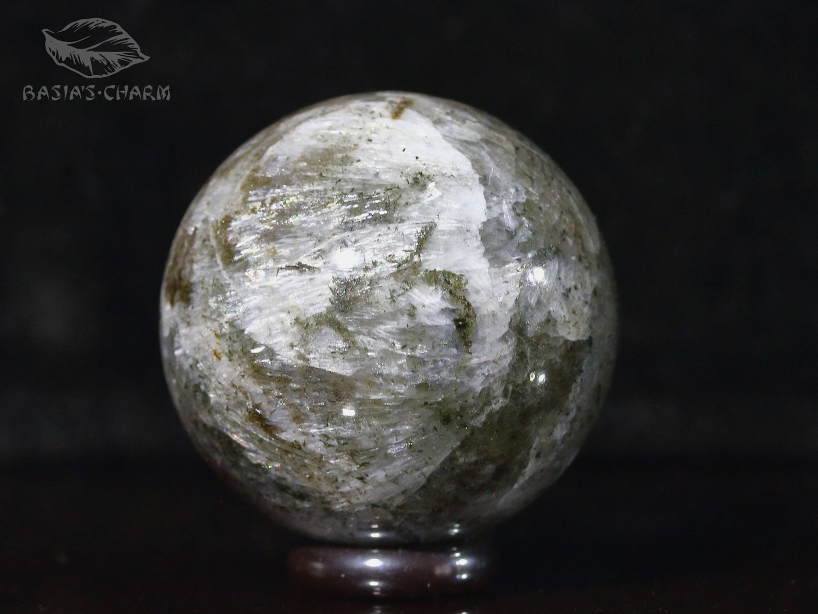 Natrolite with aegirine crystals spere - Image 3