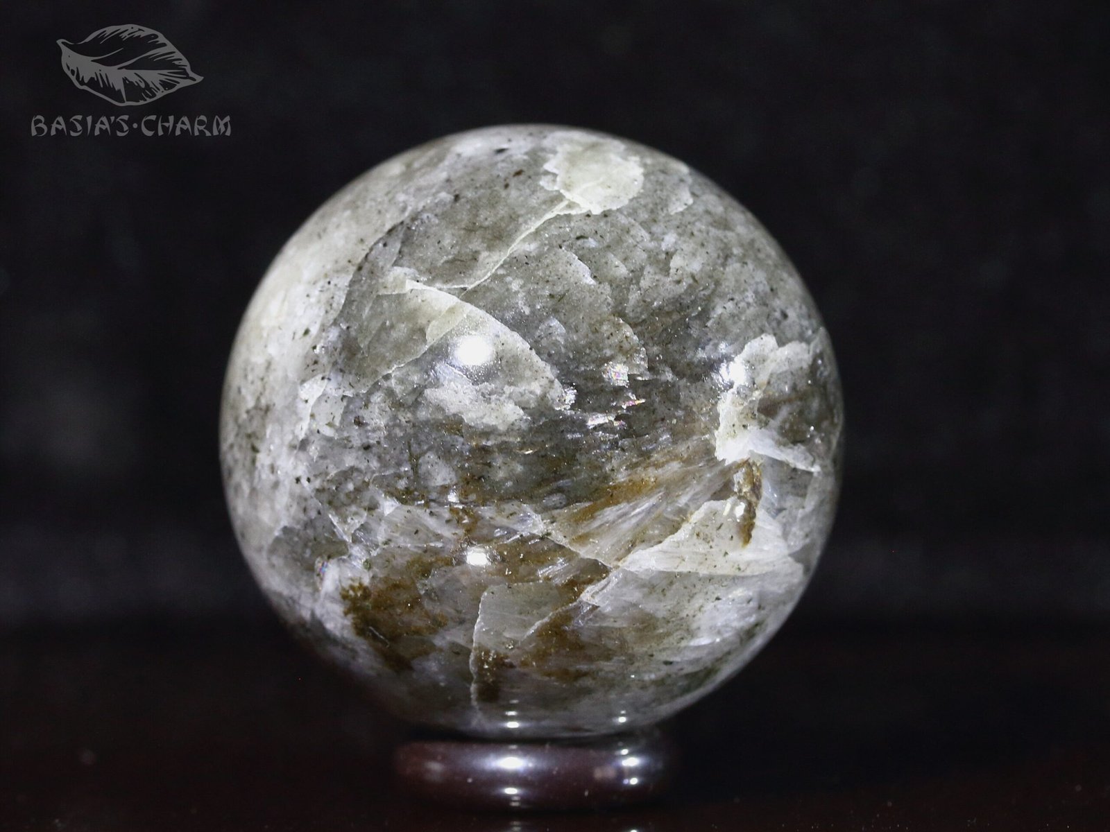 Natrolite with aegirine crystals spere - Image 4