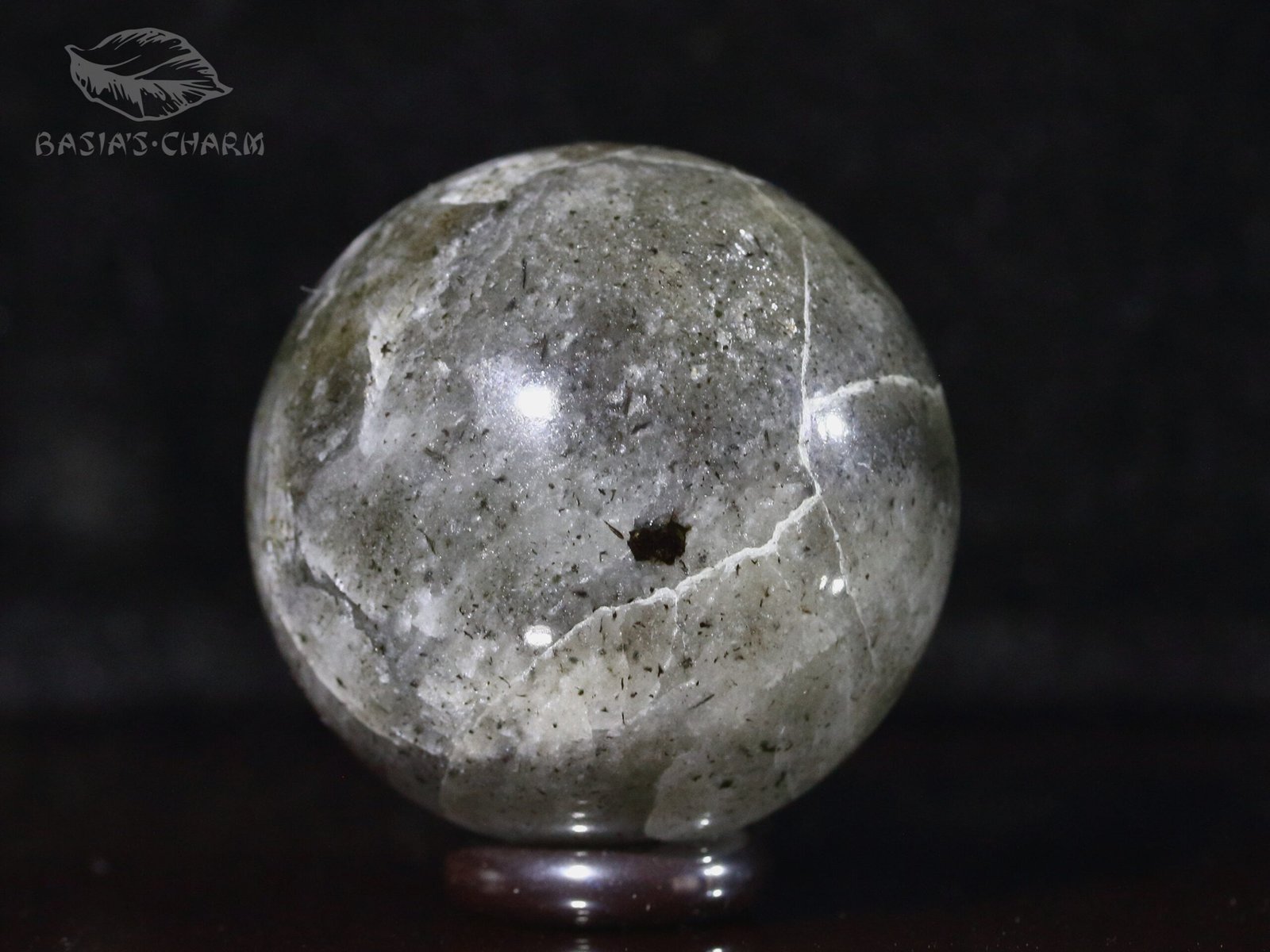 Natrolite with aegirine crystals spere - Image 6