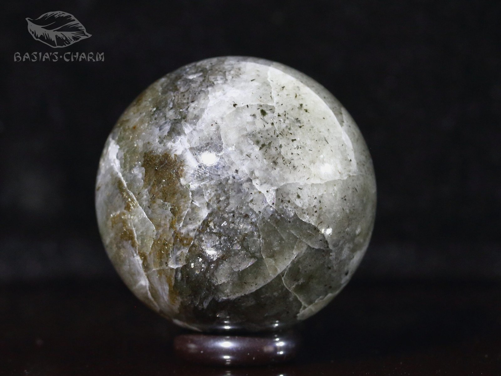 Natrolite with aegirine crystals spere - Image 8