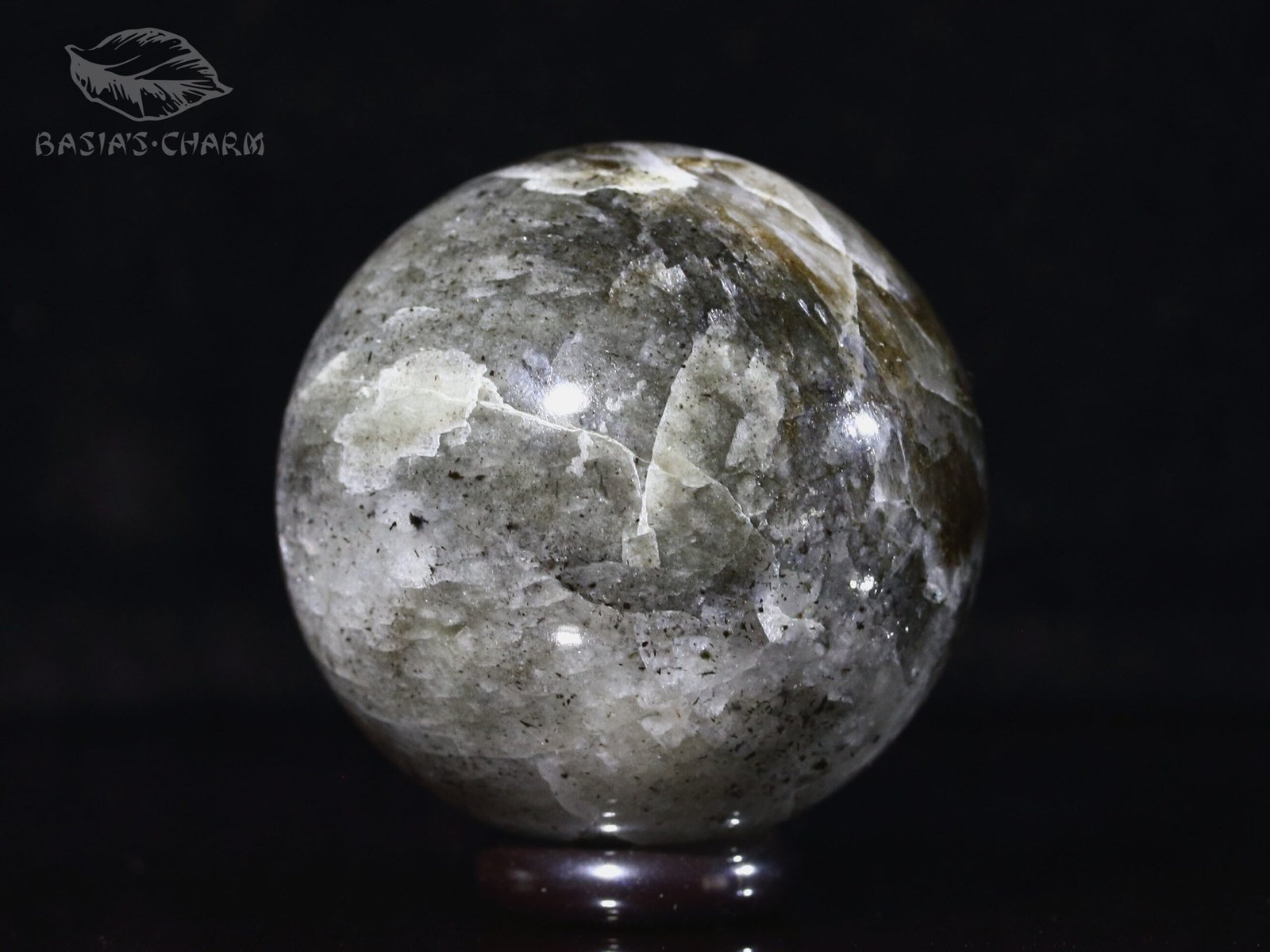 Natrolite with aegirine crystals spere - Image 9